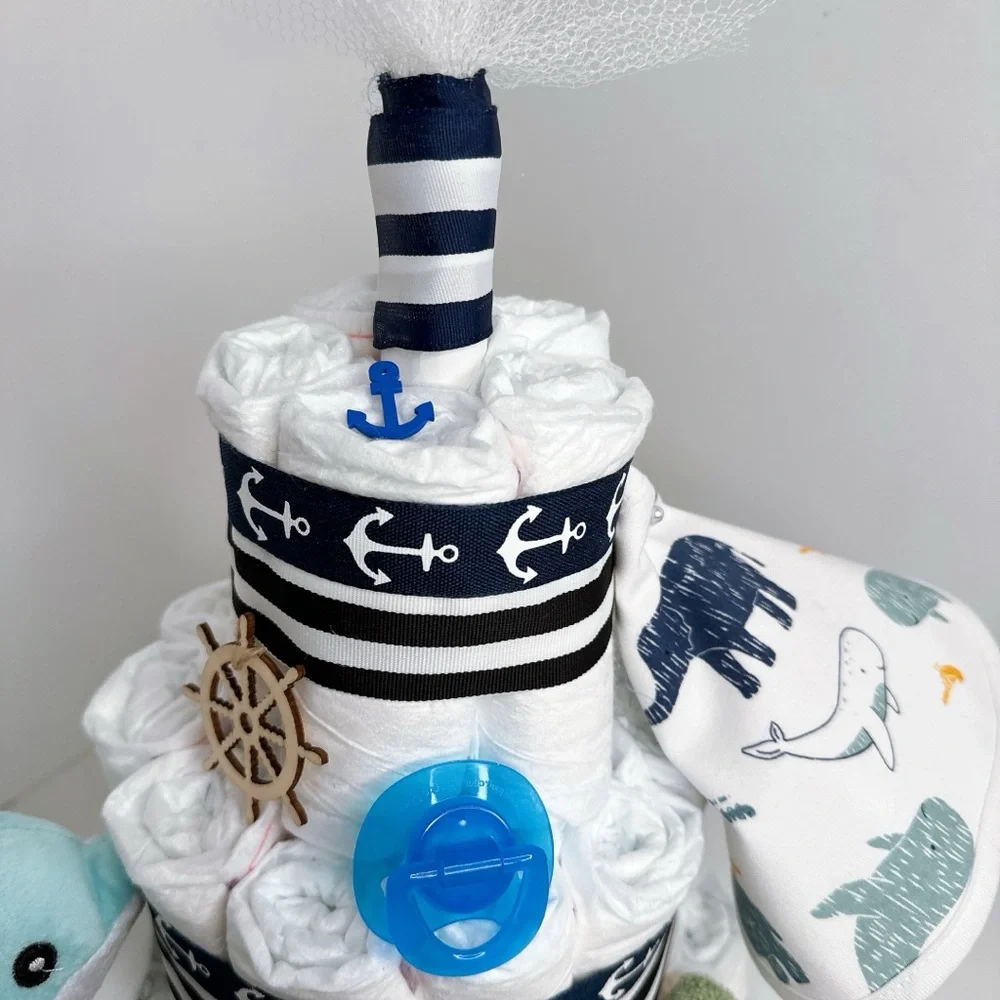 Ship Dolphin Diaper Cake
